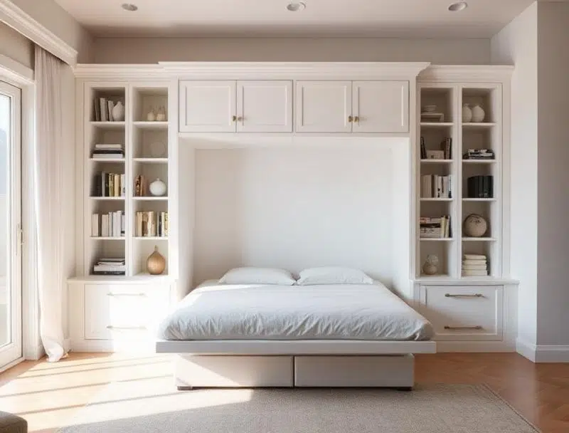 Queen Murphy with Bookshelves